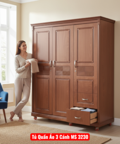 Tủ Quần Áo 3 Cánh Gỗ Công Nghiệp MS 3230