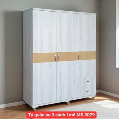 Tủ quần áo 3 cánh 1m6 MS 3029