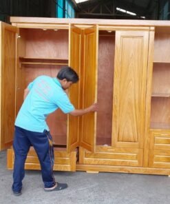 Tủ quần áo 4 cánh kèm kệ trang trí MS 3263