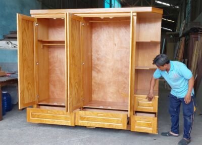 Tủ quần áo tại xưởng mộc Thái Bình