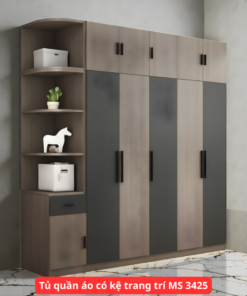 Tủ quần áo có kệ trang trí MS 3425