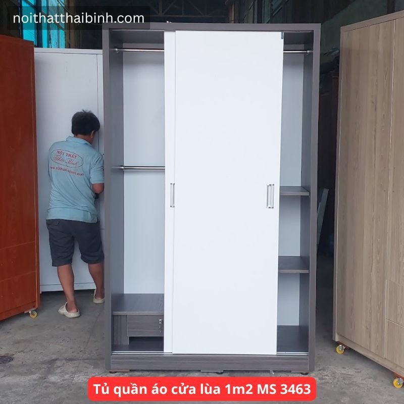 Tủ quần áo cửa lùa 1m2 MS 3463