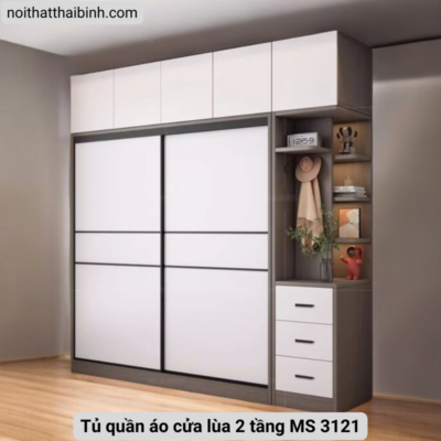 Alternative view of Tủ quần áo cửa lùa 2 tầng MS 3121