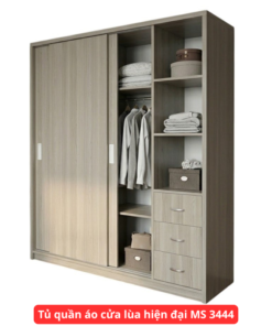 Tủ quần áo cửa lùa hiện đại MS 3444