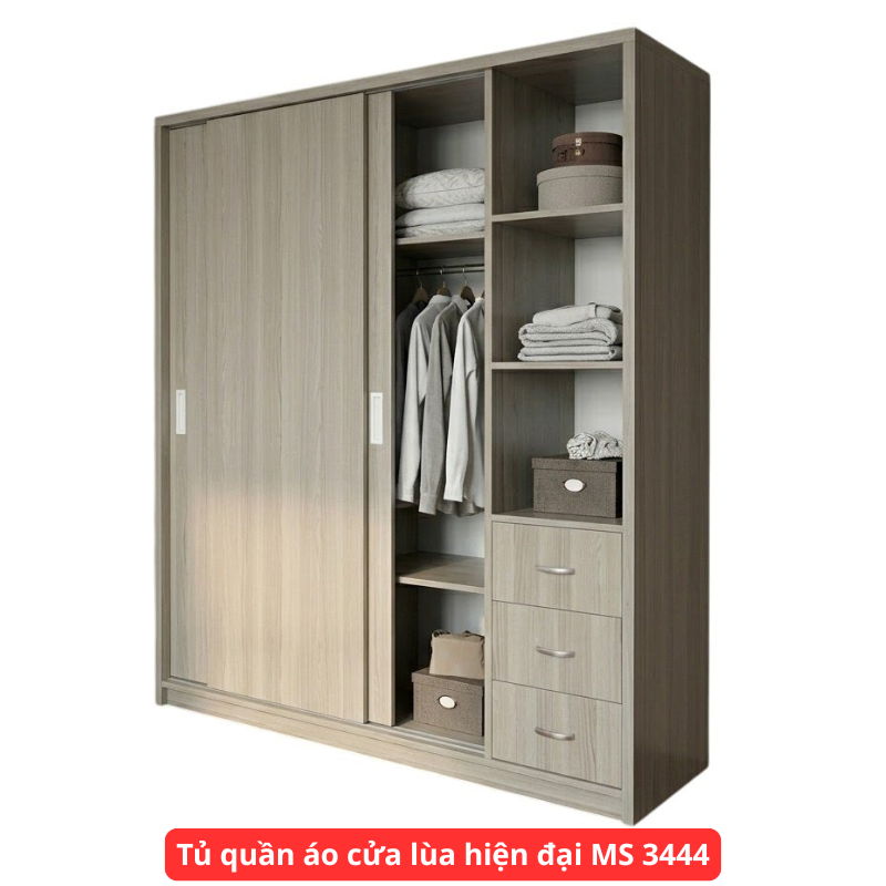 Tủ quần áo cửa lùa hiện đại MS 3444