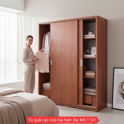Tủ quần áo cửa lùa hiện đại tphcm MS 1131
