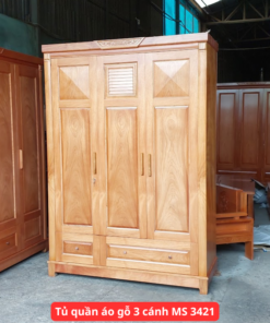 Tủ quần áo gỗ 3 cánh MS 3421