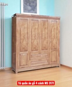 Tủ quần áo gỗ 4 cánh MS 3171