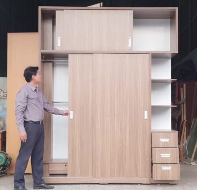 Tủ quần áo gỗ 2 tầng