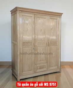 Tủ quần áo gỗ sồi MS 9751