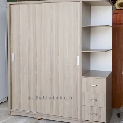 Alternative view of Tủ quần áo cánh lùa hiện đại MS 1233