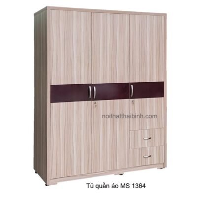 Tủ đựng quần áo gia đình đẹp MS 1364 Giá bán= 7.500.000đ giảm còn= 6.500.000đ