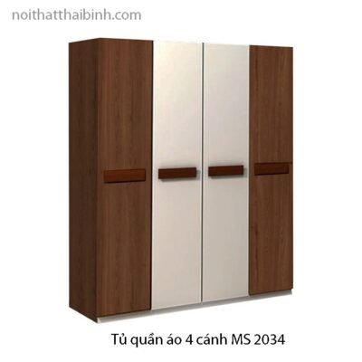 Tủ quần áo 4 cánh 1m8 hiện đại MS 2034
