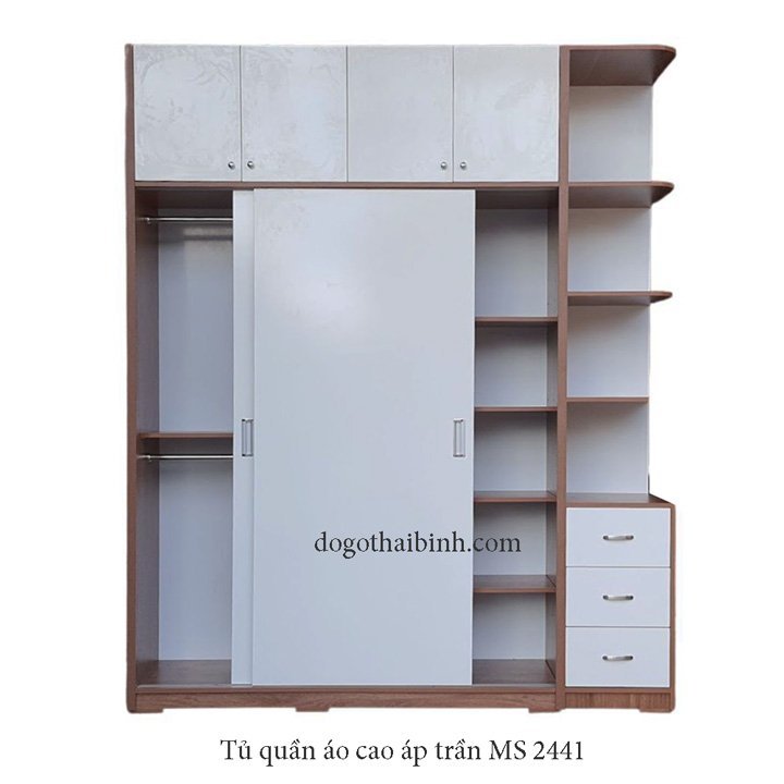 Tủ quần áo cao đụng trần MS 2441