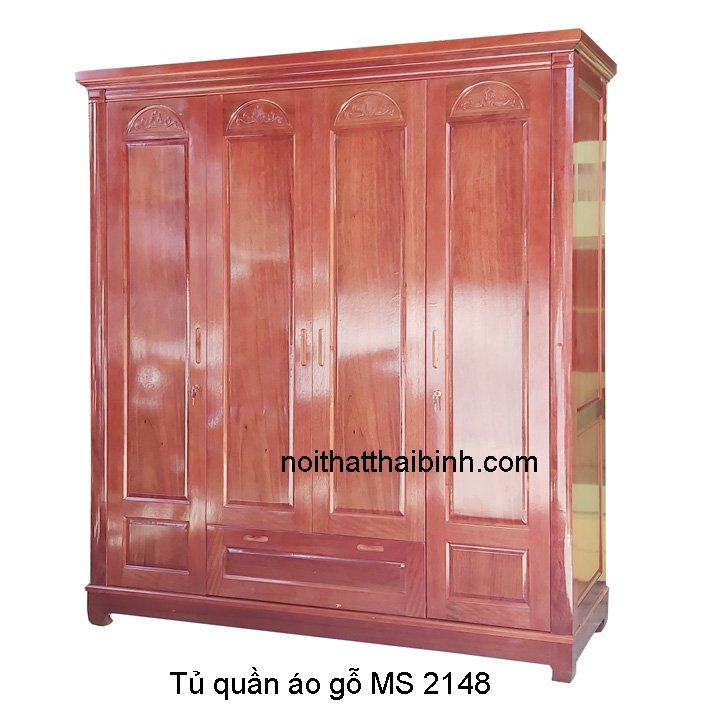 Tủ quần áo gỗ 4 cánh đẹp MS 2148