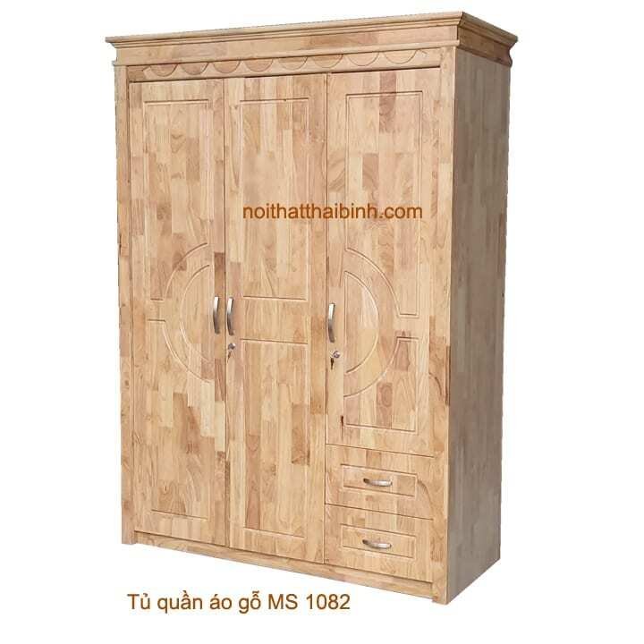 Tủ áo gỗ tự nhiên MS 1082 Giá bán = 9.500.000 đ