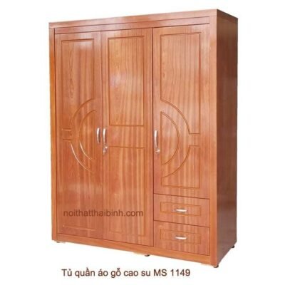 Tủ quần áo gỗ cao su MS 1149 Giá bán= 11.500.000đ giảm còn= 10.500.000đ