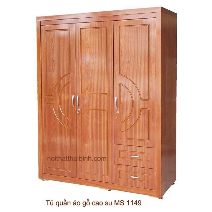 Tủ quần áo gỗ cao su MS 1149 Giá bán= 11.500.000đ giảm còn= 10.500.000đ