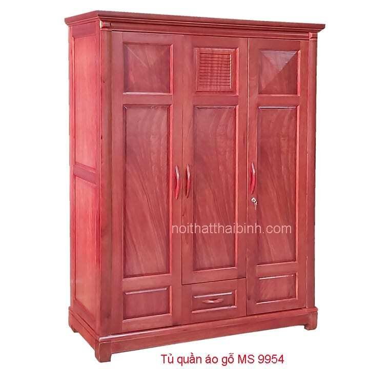 Tủ quần áo gỗ gội MS 9954 Giá bán = 12.500.000 đ