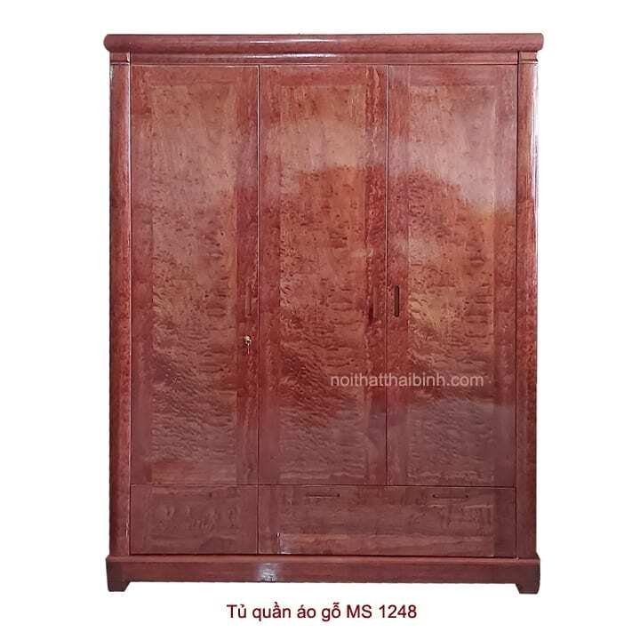 Tủ quần áo gỗ hương đá MS 1248 Giá bán = 14.500.000 đ giảm còn = 13.000.000 đ
