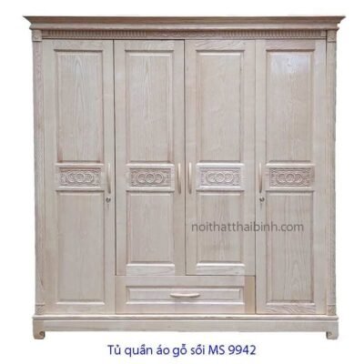 Tủ quần áo gỗ sồi đẹp MS 9942 Giá bán = 12.500.000 đ