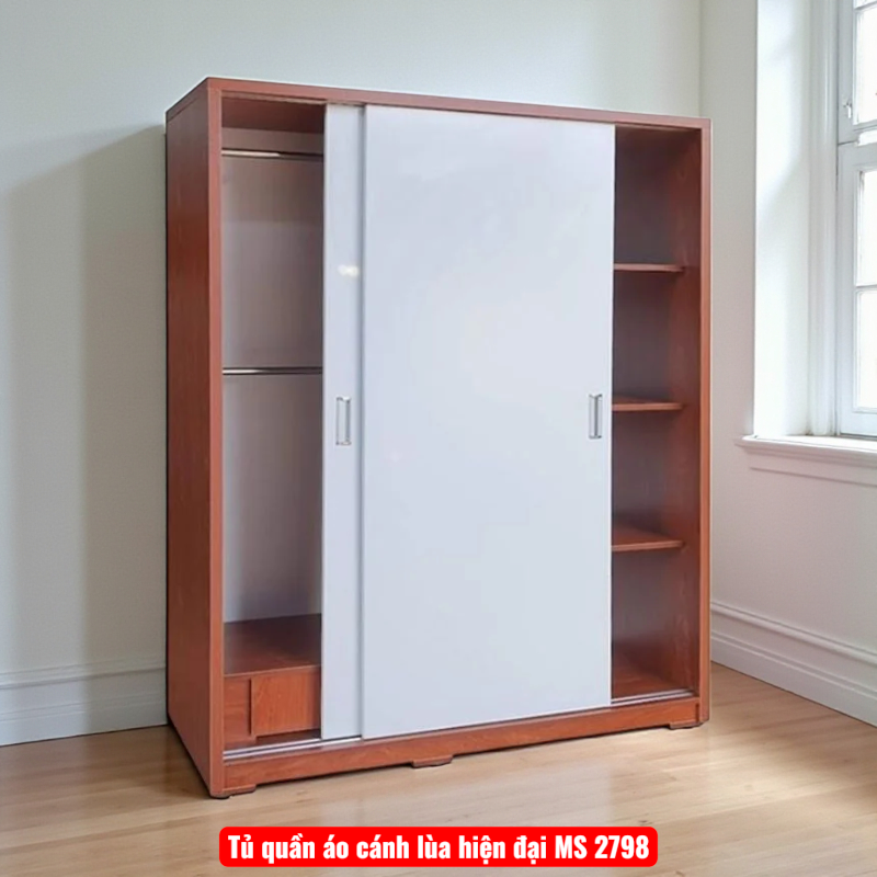 Tủ quần áo cánh lùa hiện đại MS 2798